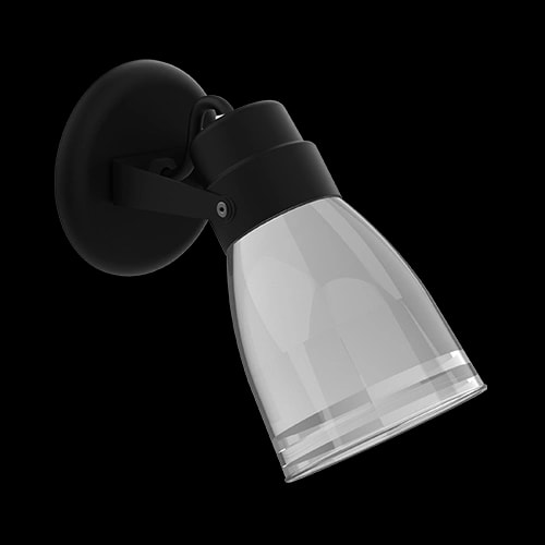 Cabezal Tulipa PVC E27 Negro Base Redo. — foto 1 de 1