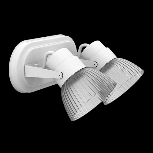 Cabezal 2 Tulipas PVC E27 Blanco Oval. — foto 1 de 1