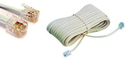 Cable Plano Plug Plug RJ11 4 Alambres 4 MTS. — foto 1 de 1