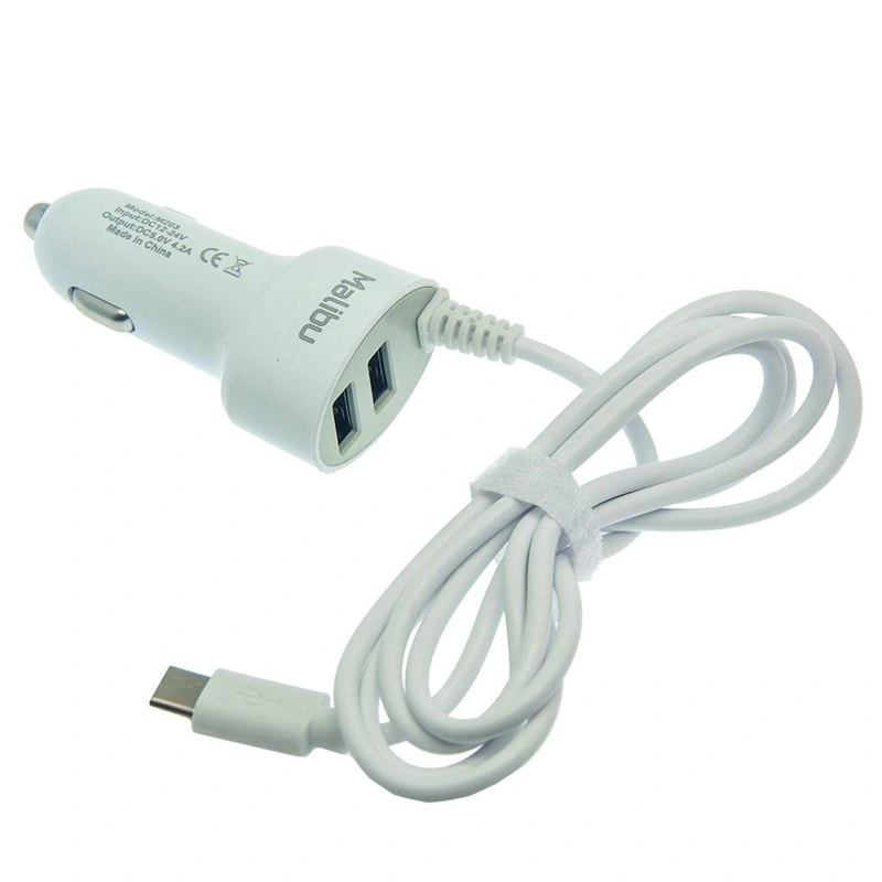 Cargador Para Auto 2 USB 4.2 Ent.12V Ficha C — foto 1 de 1