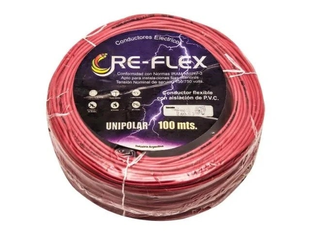 Cable Unipolar Rojo 1 X 1,00 X 100 MTS. — foto 1 de 1